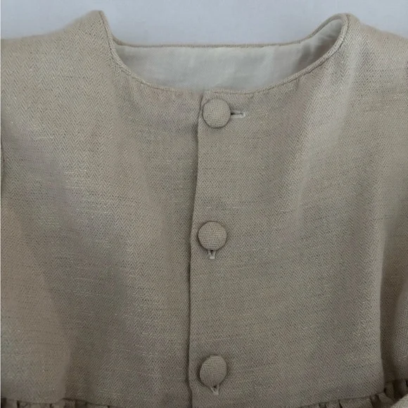 Trotters London Lily Rose Christmas dress gold metallic sparkly smocked party 2t - Picture 6 of 8